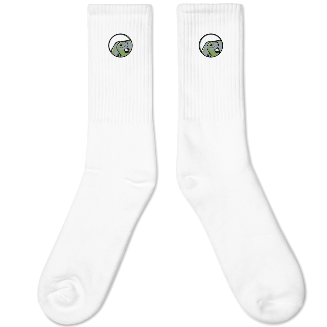 Cosmo Embroidered Socks - White